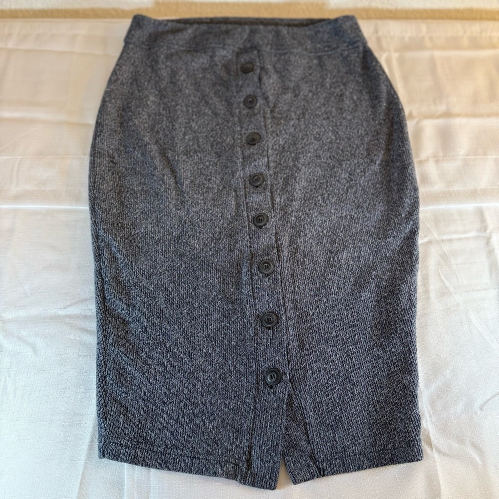 Toad & Co Organic Cotton Blend Knit Sweater Pencil Skirt. Navy. Size M.